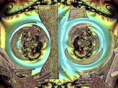DMT like visuals, collaboration by @fractalgate and @_metafixion_