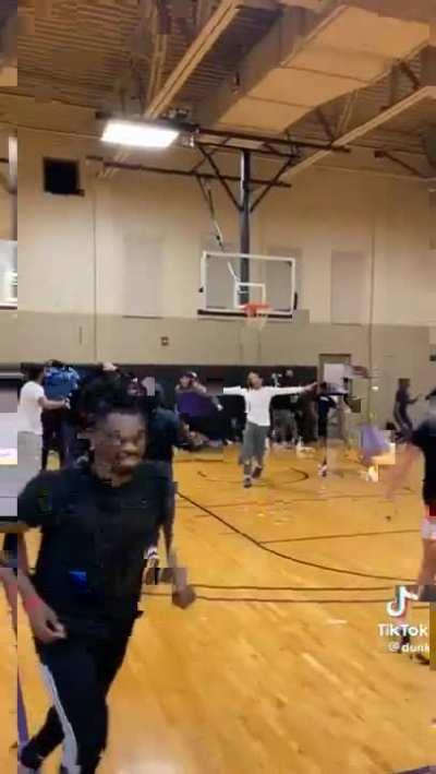 Massive dunk results in chaos