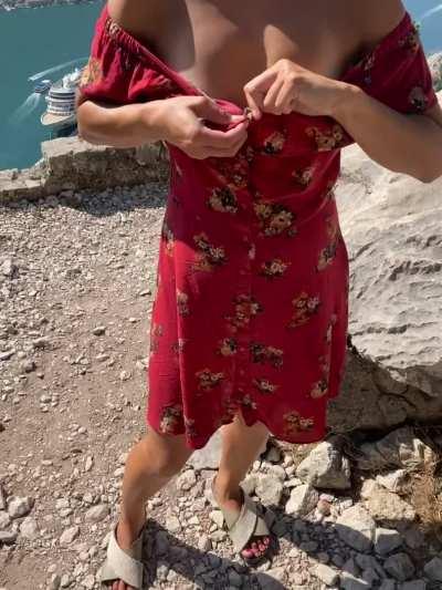 A hiker caught me pulling out my tits! F18 Asian. (Bonus points if you can guess the country)