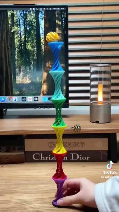 Reminds me of how an illusionist locked up in a box always rises to be on top of if (minus the concealment)