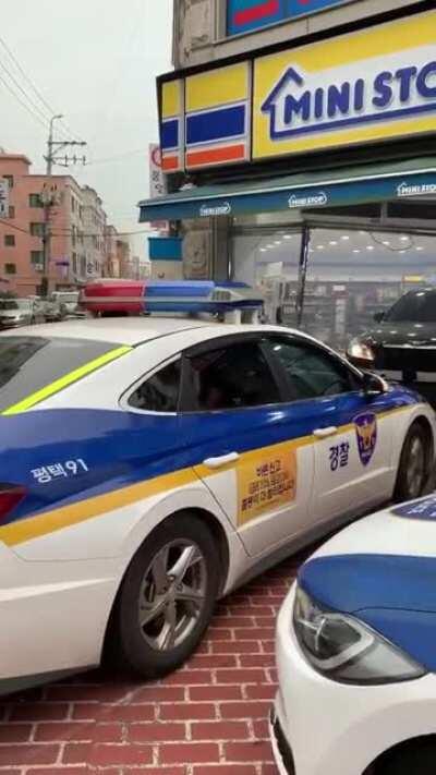 Because her kid's drawing was thrown away after a contest at this convenience store. (Korea)