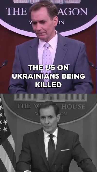 John Kirby on people being killed in Ukraine vs Palestine