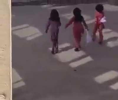 Little girls shouting 