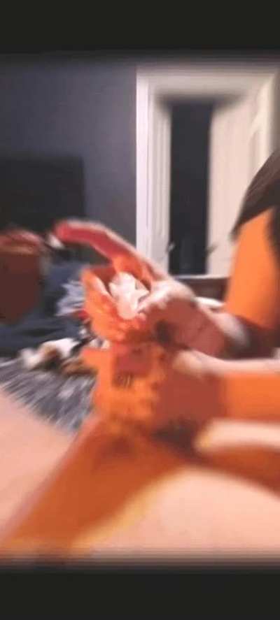 SPH with huge condom on skinny little white dick 😂