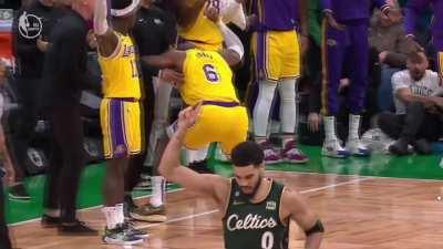 LeBron James can't believe the no-call.