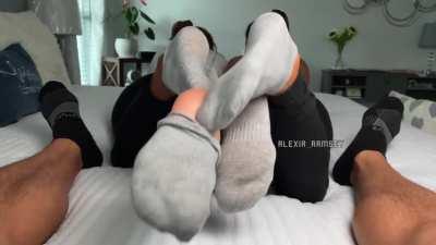 Your view before receiving a foot job from my distant-titi and me