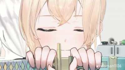 Iroha visits The Hololive Office and fights Fubuki