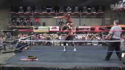 PAC hits an insane, high-velocity hurricanrana on El Generico