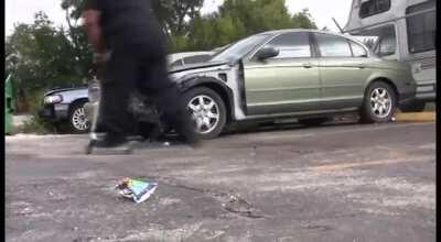 BIG ASS NIGGA ON A SCOOTER DRINKIN CAPRI SUN