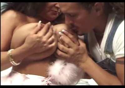 Sucking Ashley Evans’ succulent Alaskan boobs