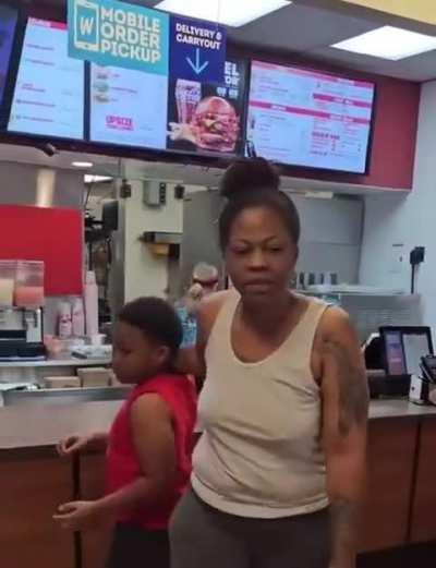 Good example to the kid.