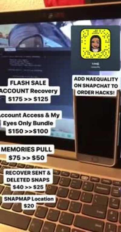 Real snapchat hacks , add naequality on snapchat to order, 28k telegram members group in comments below