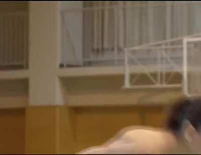 Topless Gymnastics Routine