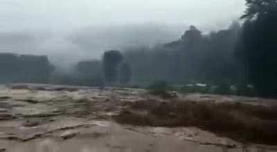 Crossing a bridge with a safety umbrella