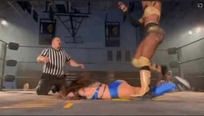 Skye eating a face full of canvas.