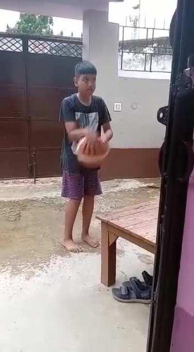 his face at the last tho...