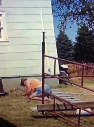 HMFT after I try to climb in a second floor window...