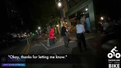 [OC] This cop is allowed to park in the bike lane because 