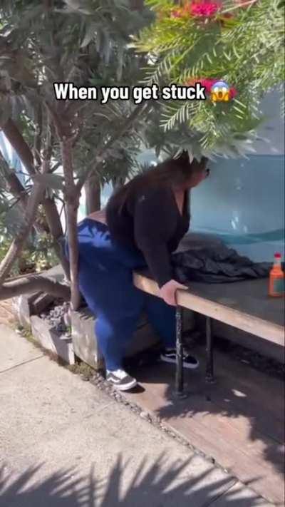 To get out of her seat