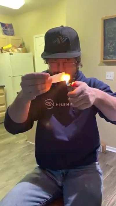 Now that's speed rolling a joint!