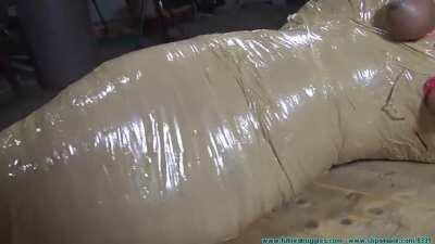 Packaging tape mermaid