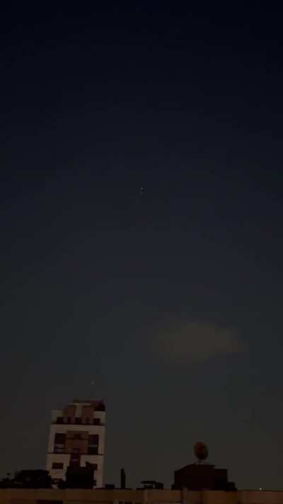 Anti-aircraft gun activity in Tavanir, Tehran