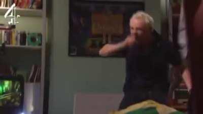 I'm rewatching spaced (bloody brilliant isn't it!) and had to share this bit