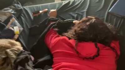 Letting that phat ass soak his fuckimg Dick