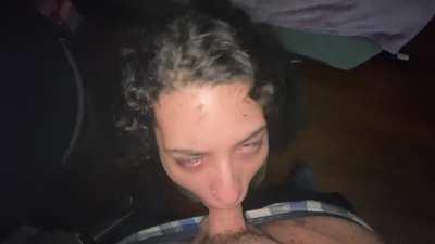 Love the way she looks with my cock in her mouth