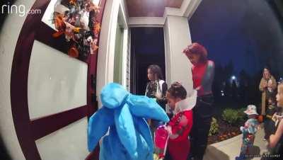 Gotta go fast! (Some random kid just casually walked into my house while trick or treating)