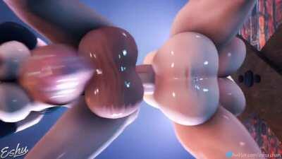 Samus x Tifa by Eshu-chan