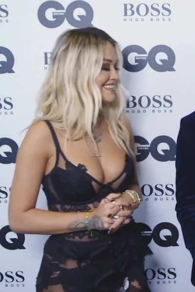 Rita Ora’s tits at the GQ awards
