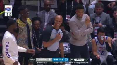 [Highlight] Giannis tells Richard Jefferson he's officiating like Mark Davis