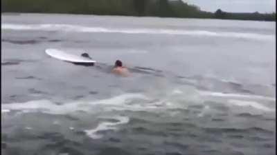 Shannon Briggs finding out where Wladimir Klitschko does his paddle boarding strength and conditioning and renting a boat to make waves and make him fall is comedy gold