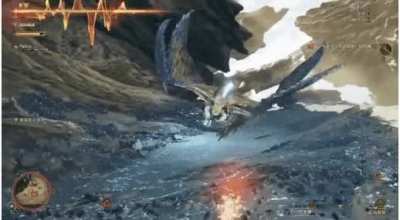 The changed HP bar also functions as a warning for a strong monster attack