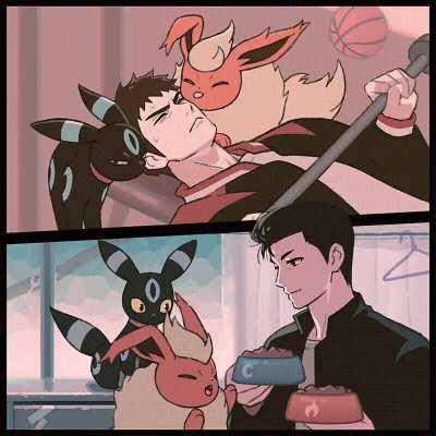 Flareon and Umbreon