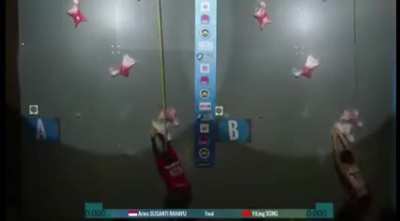 First time a Woman had climbed under 7 seconds in competition