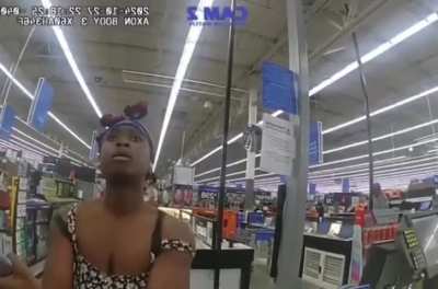 Woman wants item replaced, gets asked to leave store or be arrested.