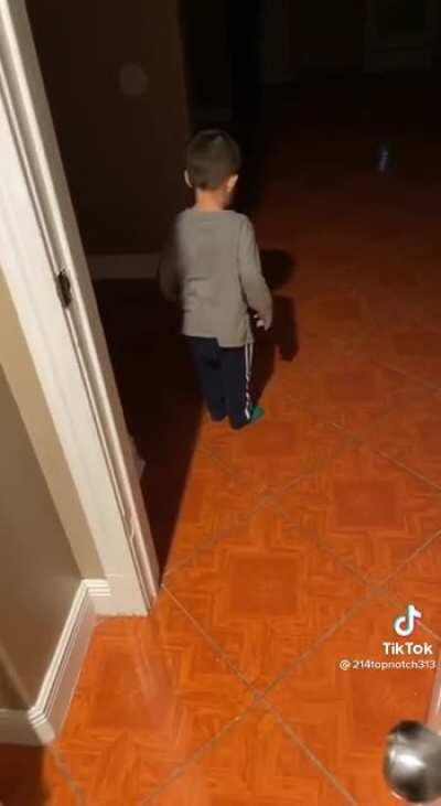 Noticing your shadow for the first time