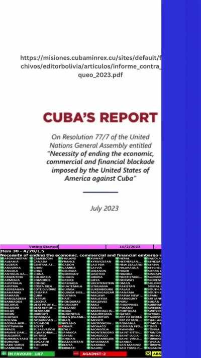 Why's the US so obsessed w/ destroying Cuban socialism? “They are being so mean to Cuba because they want to force Cuba to fail. If it did not happen naturally, and it won’t because socialism happens to work for us, then it has to happen artificially,” sa