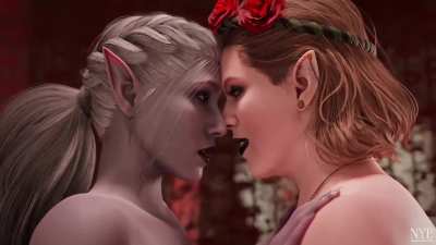 Rose can't handle Calarel's tightness (nyl) 