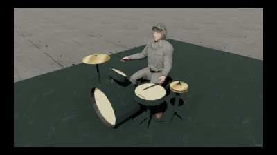 Jacob plays funky beat