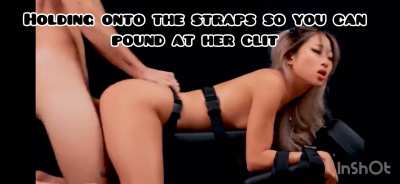 Finding your Asian sister strapped down in your room end with her being BRED