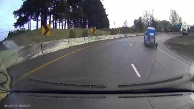 Wrong way on freeway off ramp... didn't have any reaction [OC]