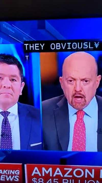 Jim Cramer losing it on CNBC this morning over the memestock action, 