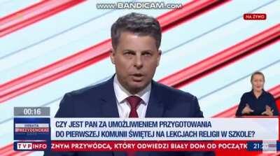 Szczery kandydat, szanuje.