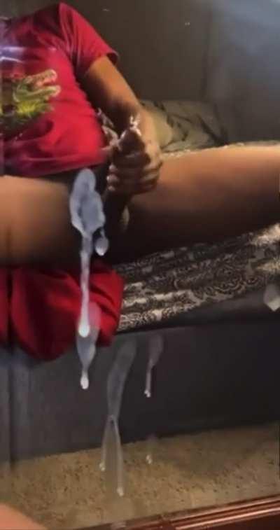 BBC shooting nut all over the mirror 💦