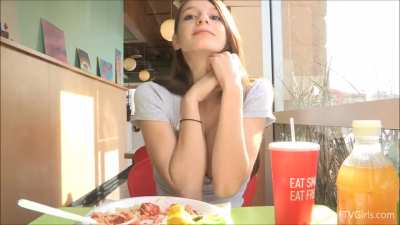 Cute Brunette with Braces