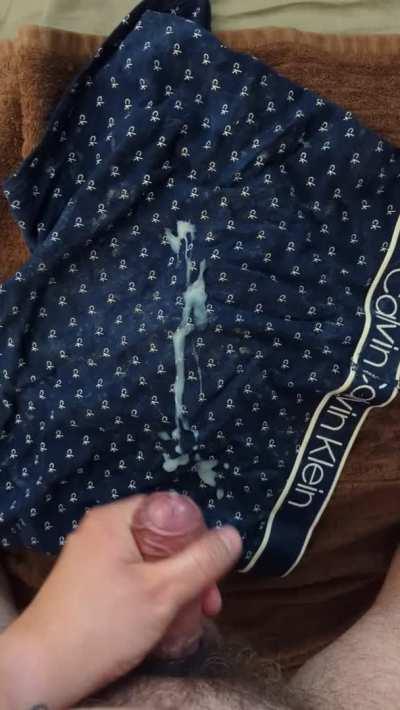 Big cumshot on my cumrag