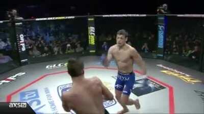 Chinzo Machida (older brother of Lyoto Machida) KO's Brian Wood with a flying knee
